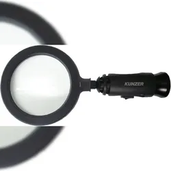 Kunzer 7LL01 Handlupe mit LED-Beleuchtung Linsengr??e: (?) 90 mm Schwarz