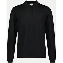 Strick-Polopullover Schwarz XL