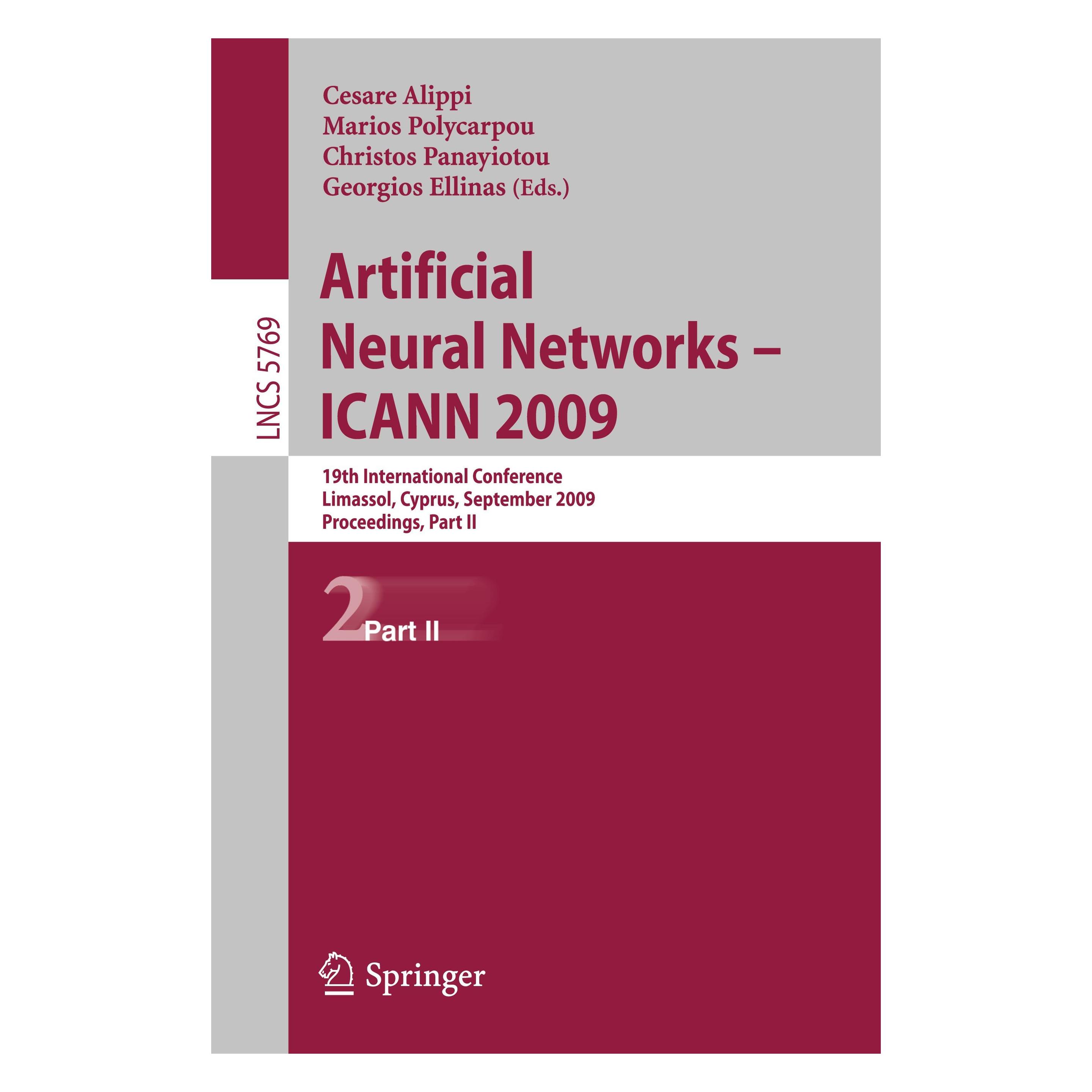Springer Artificial Neural Networks - ICANN 2009 (Englisch, Softcover, Cesare Alippi, Christos Panayiotou, Georgios Ellinas, Marios M. Polycarpou) (34392136)