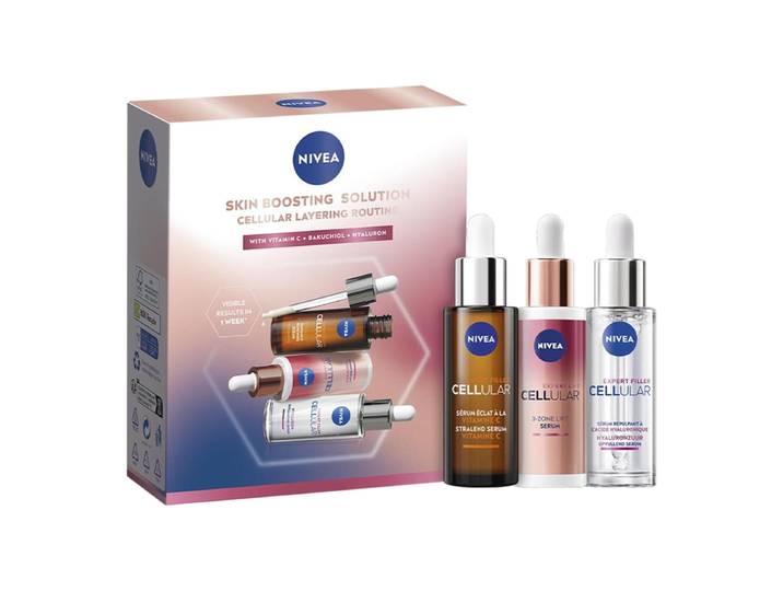 NIVEA Coffret Visage Cellular Expert Filler 3 Sérums Layering