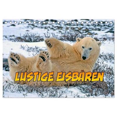 Lustige Eisbären (Tischkalender 2027 DIN A5 quer), CALVENDO Monatskalender