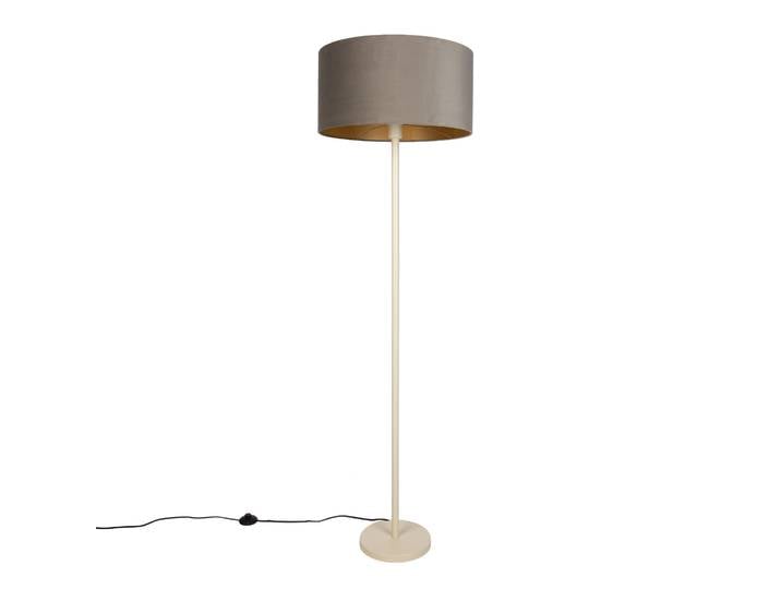 Qazqa Lampadaire Japandi Beige Avec Abat-jour Taupe Et Intérieur