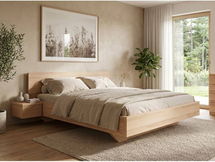 Bett Kernbuche „Patrizia“ 180 x 210 cm Massivholz Buche