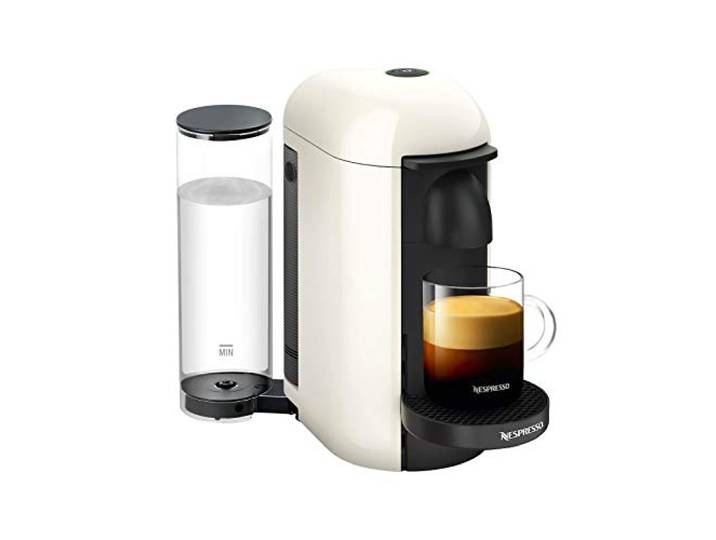KRUPS XN 9031 Nespresso Vertuo Plus Weiß Kaffeemaschine mit 4 Tassengrößen, Barcode-Erkennung, One-Touch-Bedienung, automatischer Kapselauswurf, Centrifusion