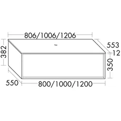Burgbad Konsole +Waschtischunterschrank Uomo Preisgruppe 1 Veloursgrai Matt/Feinstein Beton SHPU121F7445A0390