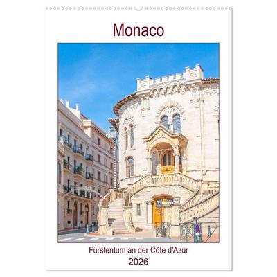 Monaco - Fürstentum an der Côte d'Azur (Wandkalender 2026 DIN A2 hoch), CALVENDO Monatskalender