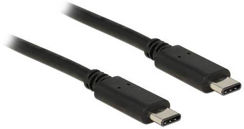Delock USB-C Kabel USB 2.0 USB-C Stecker, USB-C Stecker 0.50m Schwarz 83672