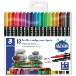 STAEDTLER Faserschreiber DUO 18ST sortiert 3187TB18 permanent