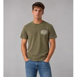 Deus Ex Machina für Herren. D263MTS127 Shield Gd T-Shirt grün (S), Lässig, Kurzarm, Recycelte Baumwolle
