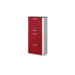 Schuhschrank   ¦ rot ¦ Maße (cm): B: 71 H: 136 T: 35.0