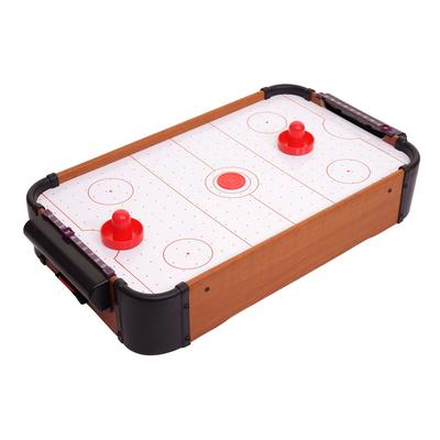 Mendler Mini Air Hockey HWC-J10, Tischspiel Lufthockey inklusive Zubehör, Holz 56x30x10cm