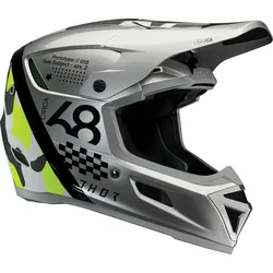 Thor Reflex Sport Riot, Motocrosshelm - Silber/Schwarz/Neon-Gelb - XS