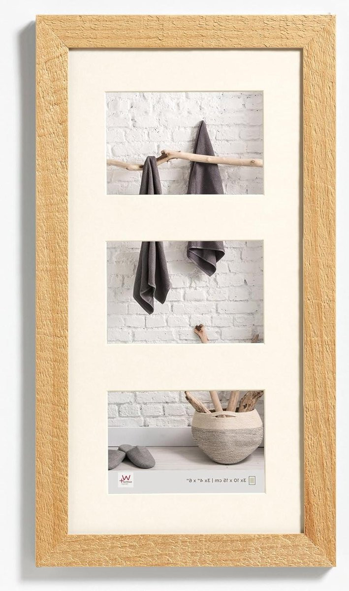 Houten Fotolijst Galerij Lijst Natuurlijk met Passe-partout, 10x15 cm