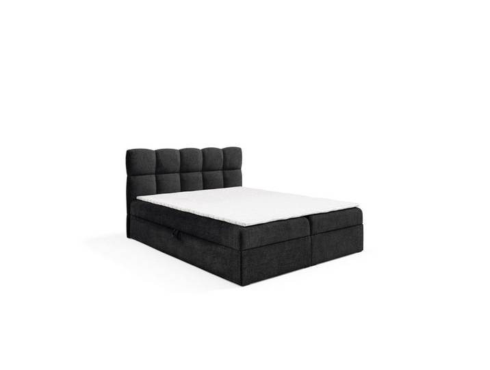 Home Collective Boxspringbett mit zwei Stauräume 160x200 cm in Schwarz, 160x200 cm, Schlafzimmer, Betten, Boxspringbetten