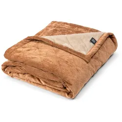 MAGMA Kuscheldecke Chester 140 x 200 cm Mischgewebe Caramel