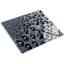 GLASPLATTE 60x52 cm Wassertropfen