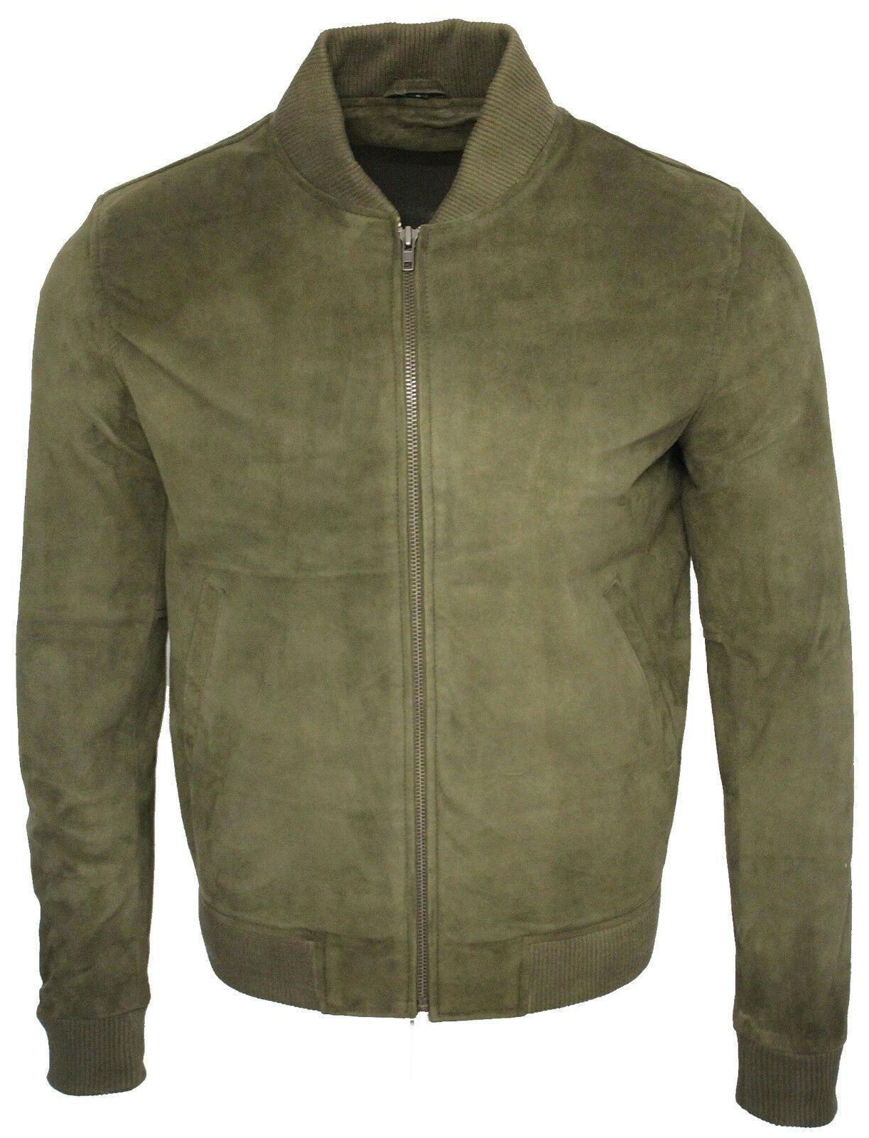 Varsity-Bomberjacke aus weichem Wildleder