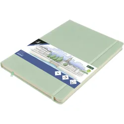 Kangaro, Heft + Block, Skizzenbuch, PU-Hardcover, DIN A4, mint 80 Blatt, Papier: 140 g/qm, cremefarben, säufefrei (A4, Blanko, Harter Einband)