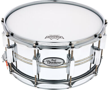 "14"x6,5" Sensitone Duoluxe" Chrome over Brass mit zwei Inlays in Nicotine White Marine Pearl