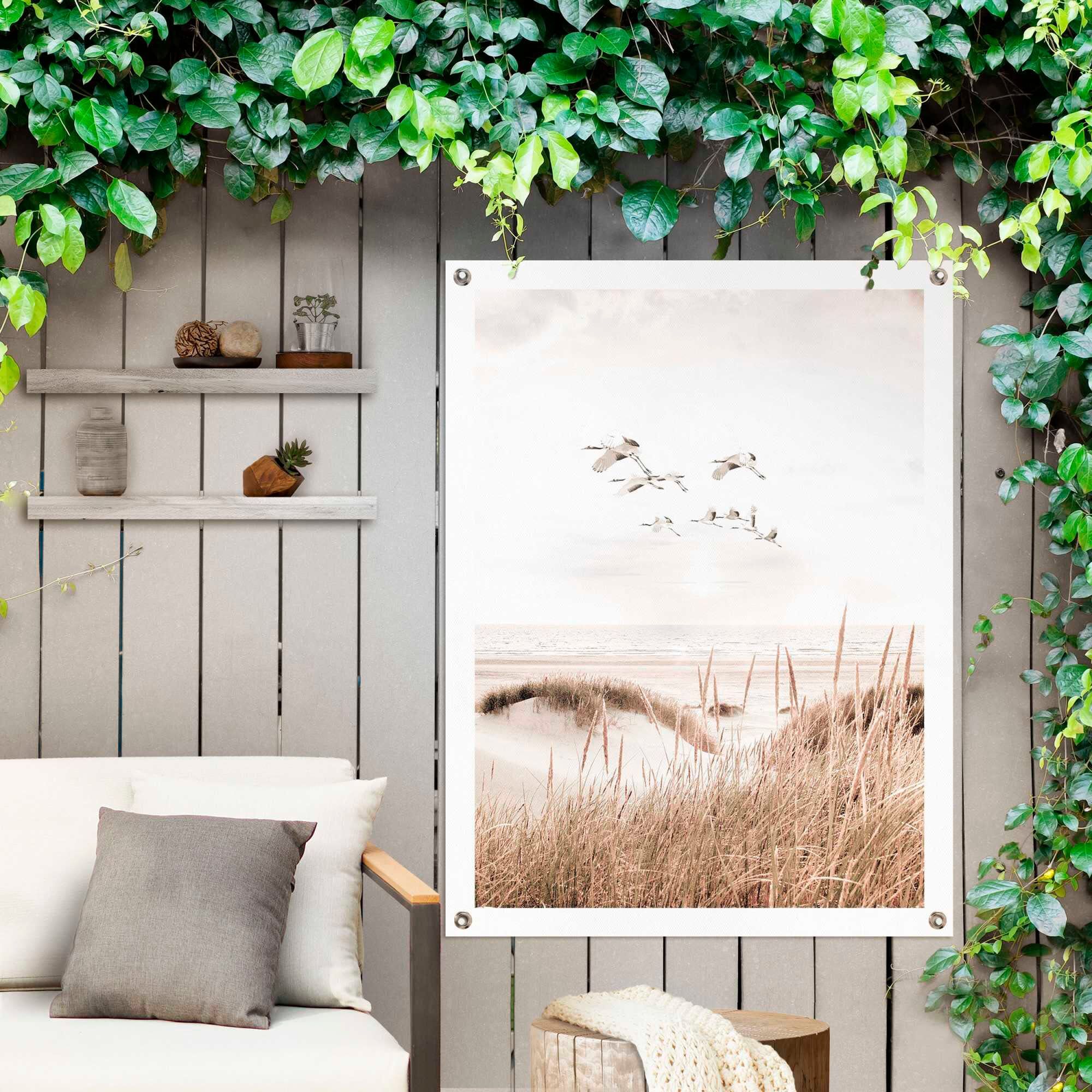 Reinders! Poster REINDERS "Kraniche", beige (farbe bild(er): beige), B:60cm H:80cm T:0,1cm, Leinwand, Bilder, Poster farbe bild(er): beige B/H/T: 60cm x 80cm x 0,1cm