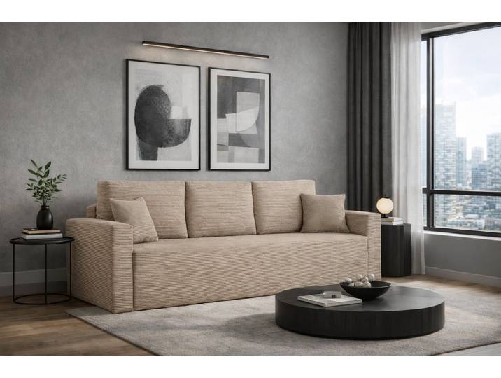 Kaiser Möbel Sofa Modernes Sofa ZOOM mit Schlaffunktion, mit Bettfunktion und Bettzeugbehälter