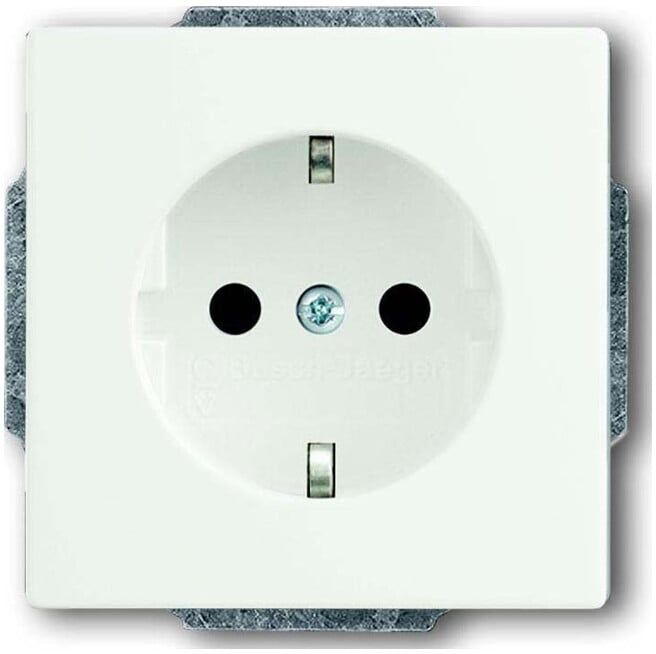 Busch-Jaeger Prise encastrée avec protection tactile, blanc 20 EUCKS-884 (2CKA002013A5328)