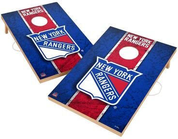 Skip's Garage Vintage New York Rangers NHL Regulation 2x4 Cornhole Set