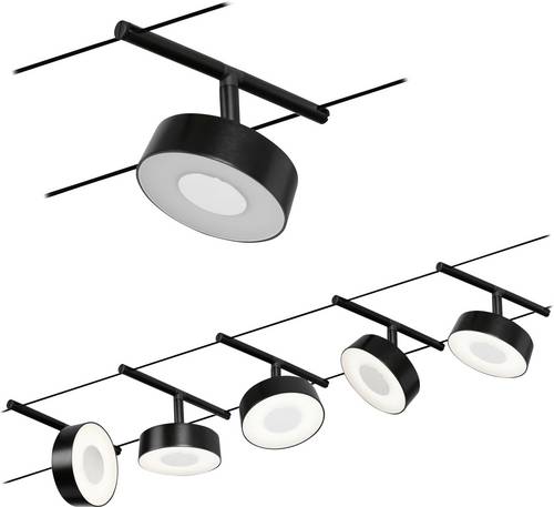 Paulmann WS DC Circle Seil-Komplettsystem Schwarz (matt), Chrom