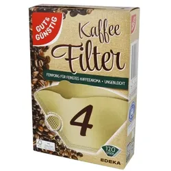 Gut & Günstig Kaffeefilter »Gr.4« 120 Stück braun