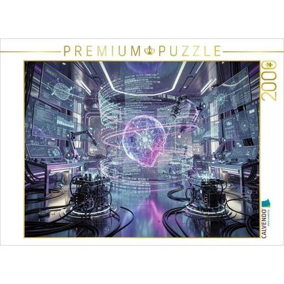 CALVENDO Puzzle Bitte_keine_Panik - Die KI will nur spielen. | 2000 Teile Lege-Größe 90x67cm Foto-Puzzle für glückliche Stunden