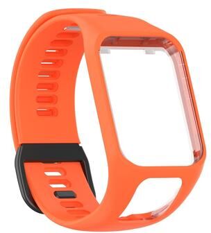 Everyday Crate TomTom Watch Band Soft Silicone Replacement Strap Adjustable Sports Watch Band orange