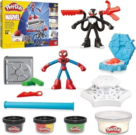 Play-Doh Spider-Man Launch and Slice Battle, 11 Stück