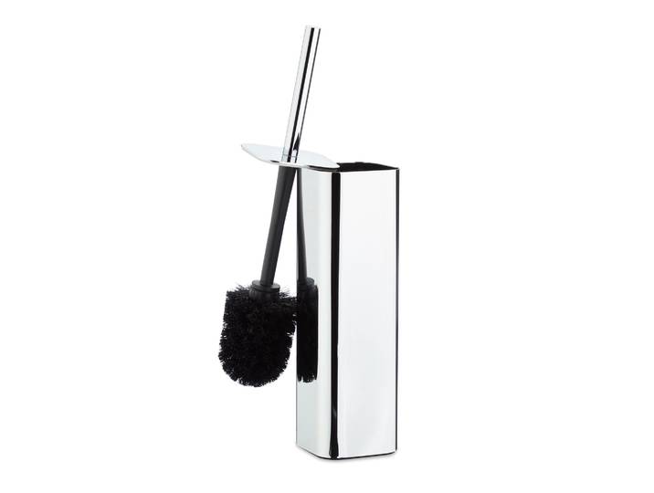 WC Bürstenhalter Wand Schwarz-Silber