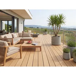 Eiche Terrassendielen, 23x140 mm KD, glatt/egalisiert *Exklusiv*