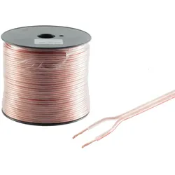 Lautsprecherkabel, 2 x 2,5mm2, transparent, 100m