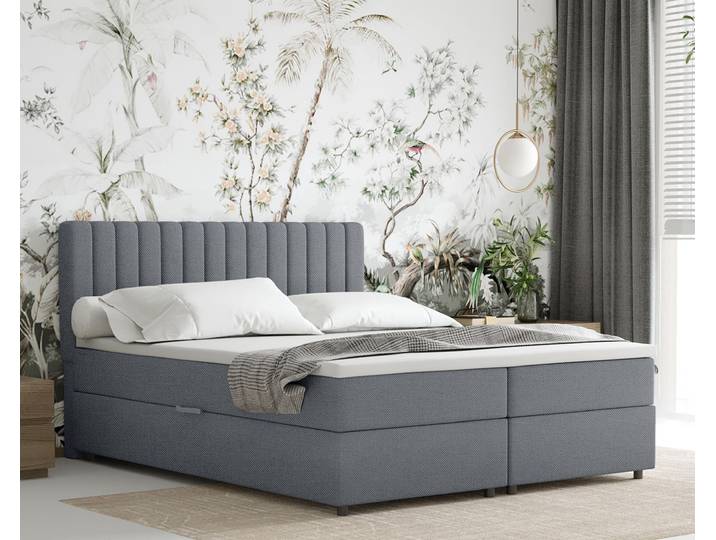 Boxspringbett 160x200 EVEREST, mit Topper, mit Bettkästen, Doppelbett, , Panda Möbel