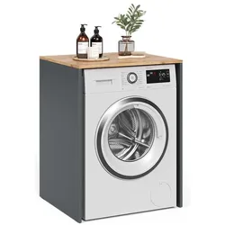 Vicco 55159, Waschmaschinenschrank, Schwarz, Braun