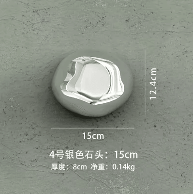 Inspire Picks Abstract Stone Wall Pendant Modern Wall Hanging Decor For Living Room & Dining Spaces silvery15.4