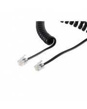 S-Impuls 7,5 m RJ10 Schwarz Männlich/Männlich Flach Western-St. 4/4 / Spiral sw 7,5m (70135-7.5)