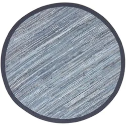 FLICKENTEPPICH rund aus Recycling-Denim 150 cm