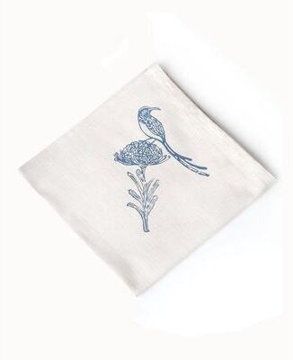 French Home Set of 4 Sugarbird Napkins - Indigo