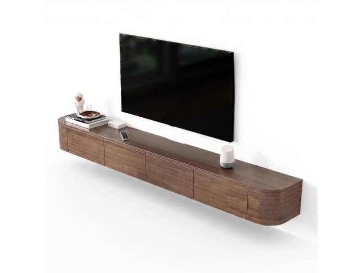 YINXSLO TV Lowboard Hängend, Moderner TV Board Hängend Wohnzimmer Vormontiert-Moderner TV Schrank Hängend Massivholz mit Stauraum, Tv Lowboard Hängend für Wohn- und Schlafzimmer