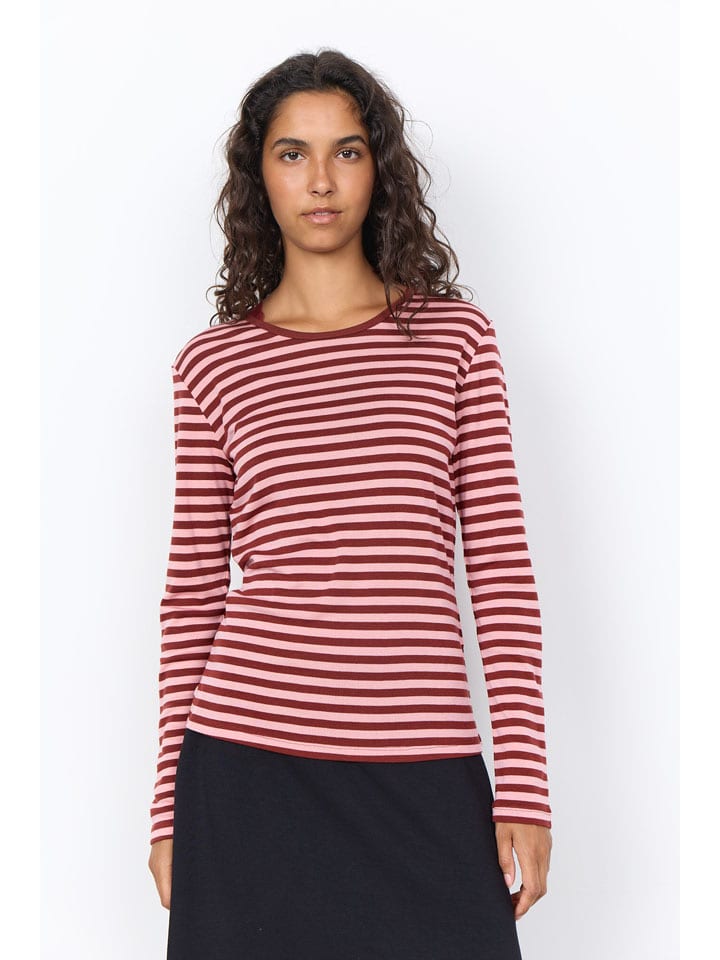 soyaconcept Longsleeve "Helle" in Bordeaux/ Rosa - S