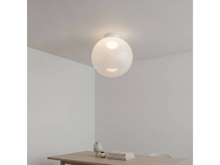 Witte plafondlamp Bolita bol Ø 30cm Lyora - 109188