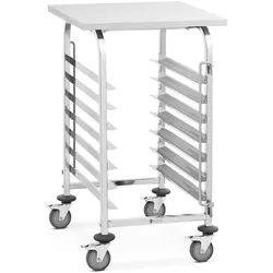 Royal Catering, Servierwagen, Stikkenwagen Bäckerei Backblechwagen Ofenwagen 7 Einschübe + Ablage 80 kg
