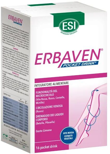 Esi Erbaven Integratore Gambe Pesanti 16 Pocket Drink