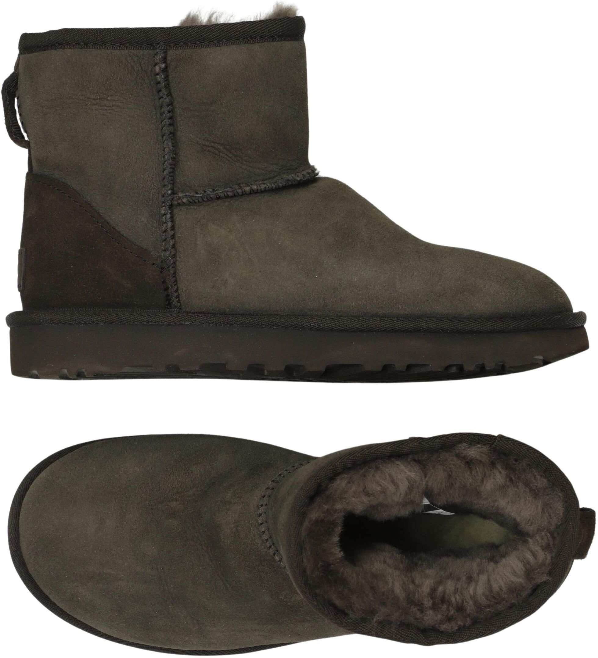 UGG Damen Stiefelette, Grün, Gr. EU 37, Leder - Second Hand