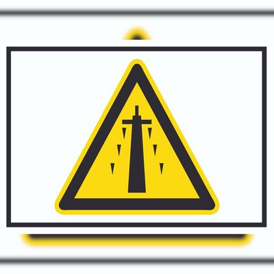 HB-Druck Eisschlag Symbol Schild A2 Rückseite selbstklebend