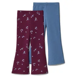 Tchibo - 2 Flared-Kinder-Thermoleggings - Mädchen - Gr. 98/104 - blau