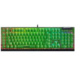 Razer Blackwidow V4 X Minecraft Edition (US, Kabelgebunden), Tastatur, Mehrfarbig, Grün